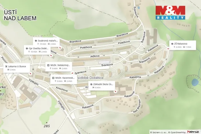 Prodej bytu 1+1, Ústí nad Labem - Severní Terasa, Šrámkova, 34 m2