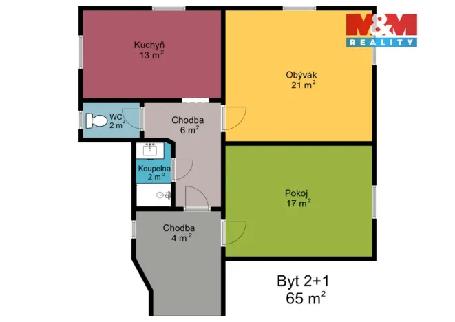 Prodej bytu 2+1, Polička - Horní Předměstí, E. Beneše, 64 m2