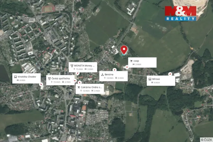 Prodej zahrady, Chodov, 1160 m2