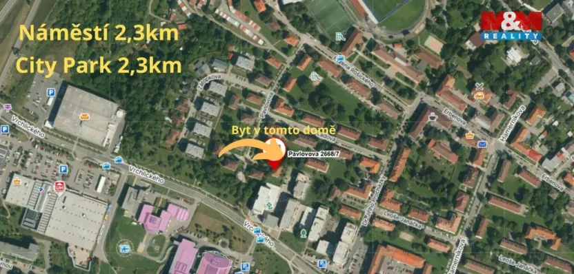 Pronájem bytu 2+kk, Jihlava, Pavlovova, 57 m2