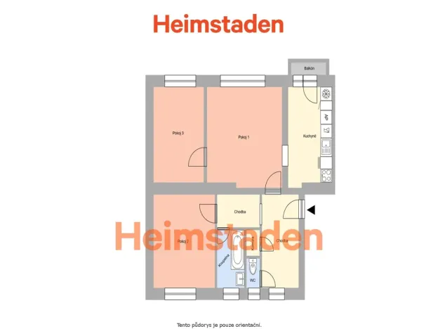 Pronájem bytu 3+1, Ostrava - Poruba, Dělnická, 69 m2