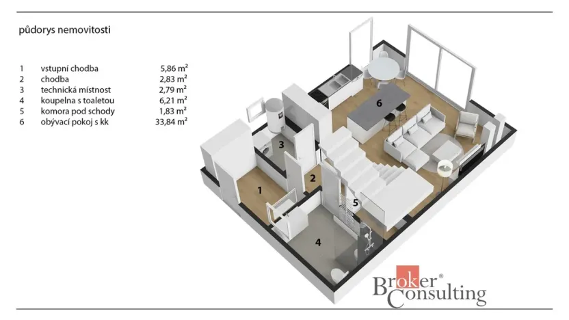Pronájem rodinného domu, Praha - Kolovraty, Denivková, 102 m2