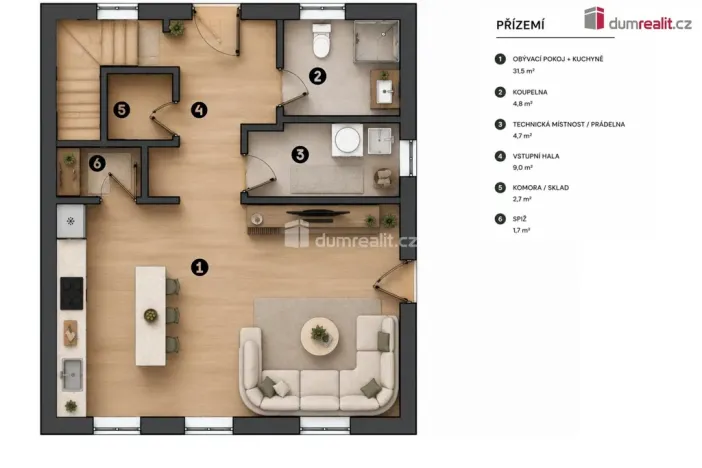 Prodej rodinného domu, Hory, 120 m2