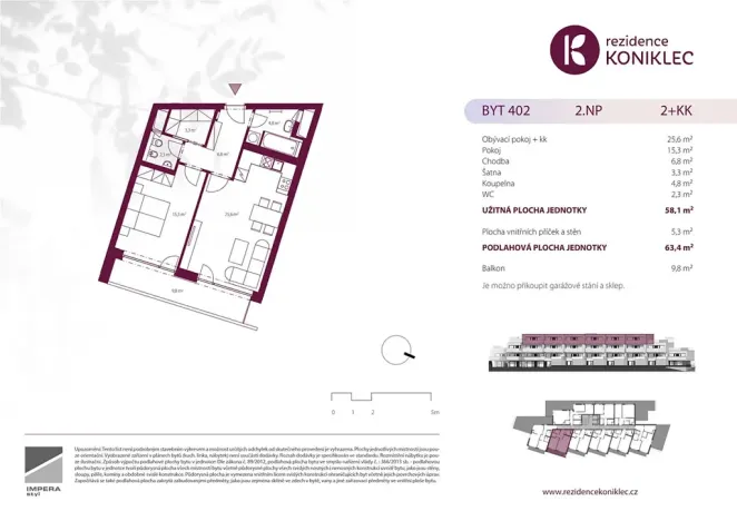 Prodej bytu 2+kk, Brno, Rybnická, 58 m2