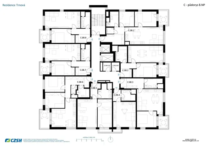 Prodej bytu 2+kk, Pardubice, Jozefa Gabčíka, 56 m2