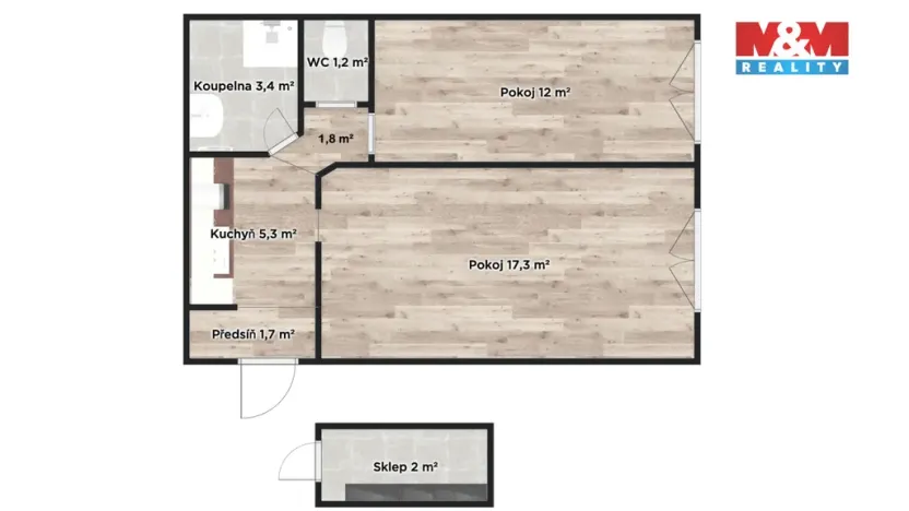 Prodej bytu 2+1, Praha - Dejvice, Kafkova, 43 m2