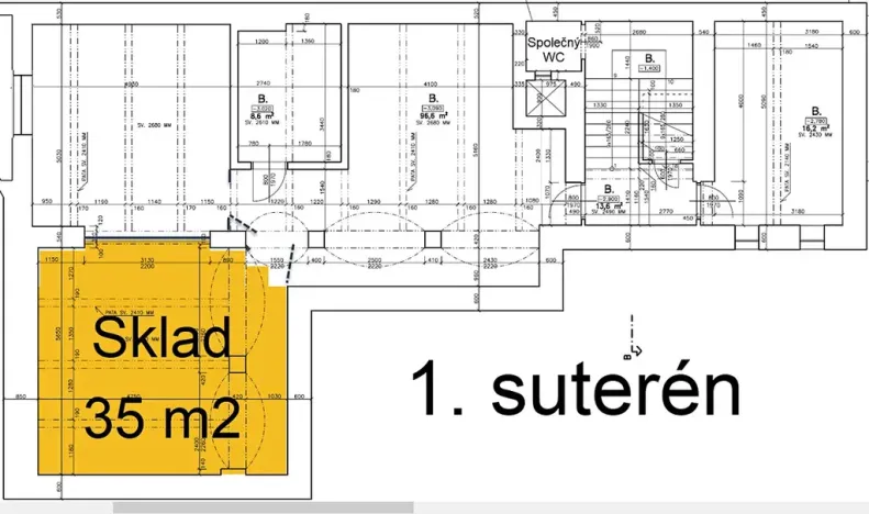 Pronájem skladu, Praha - Žižkov, Husitská, 35 m2