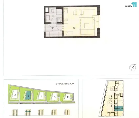 Prodej bytu 1+kk, Praha - Libeň, Novovysočanská, 25 m2