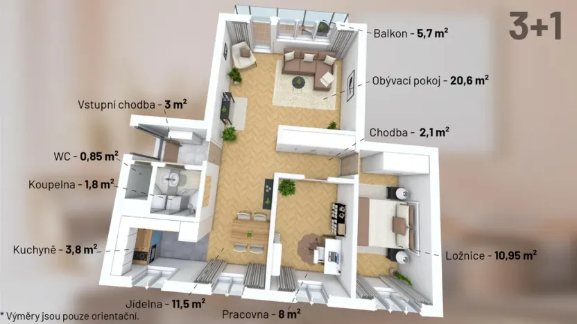 Prodej bytu 3+kk, Praha - Záběhlice, Hlavní, 72 m2