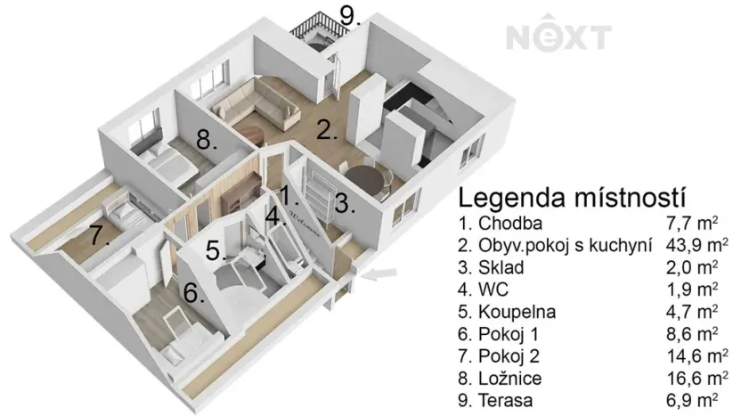 Prodej bytu 4+kk, Břeclav, Olbrachtova, 143 m2