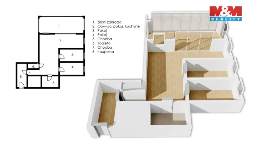 Prodej bytu 3+kk, Včelná, Dolní, 63 m2