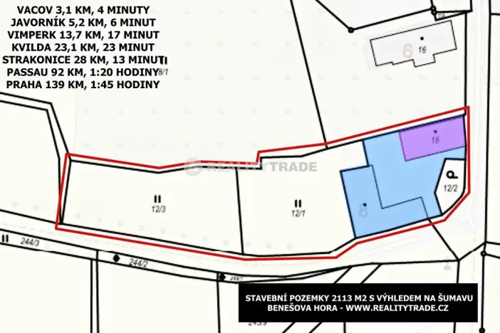 Prodej pozemku pro bydlení, Vacov, 2113 m2