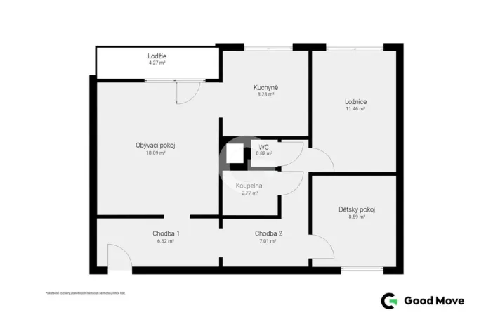 Pronájem bytu 3+1, Zlín, Česká, 69 m2