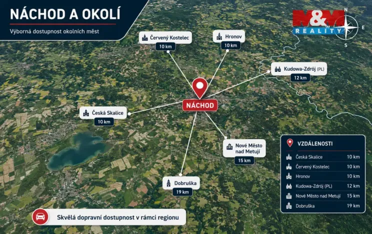 Pronájem bytu 1+1, Náchod, Kladská, 37 m2