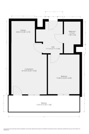 Pronájem bytu 2+kk, Praha - Hloubětín, Waltariho, 52 m2