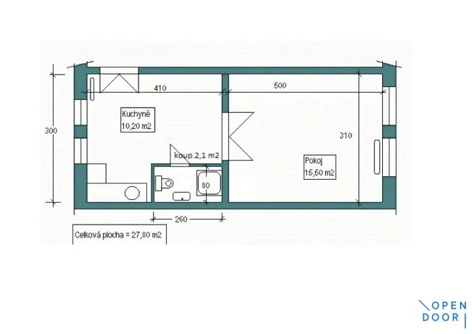 Pronájem bytu 1+1, Praha - Žižkov, Husitská, 28 m2
