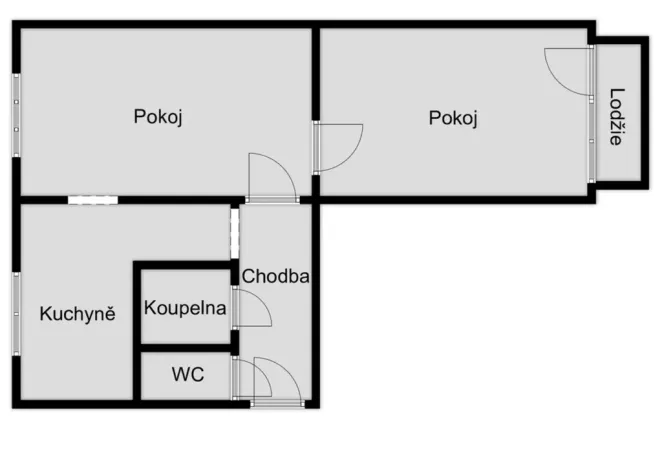 Pronájem bytu 2+1, Teplice - Trnovany, Štúrova, 53 m2