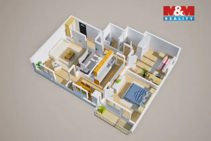 Prodej bytu 3+1, Bílina - Teplické Předměstí, Sídliště Za Chlumem, 76 m2