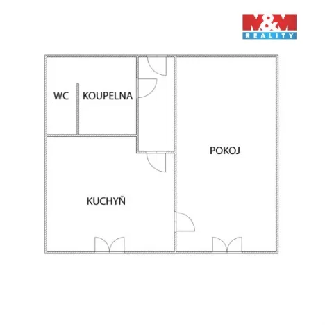 Prodej bytu 1+1, Chomutov, Borová, 35 m2