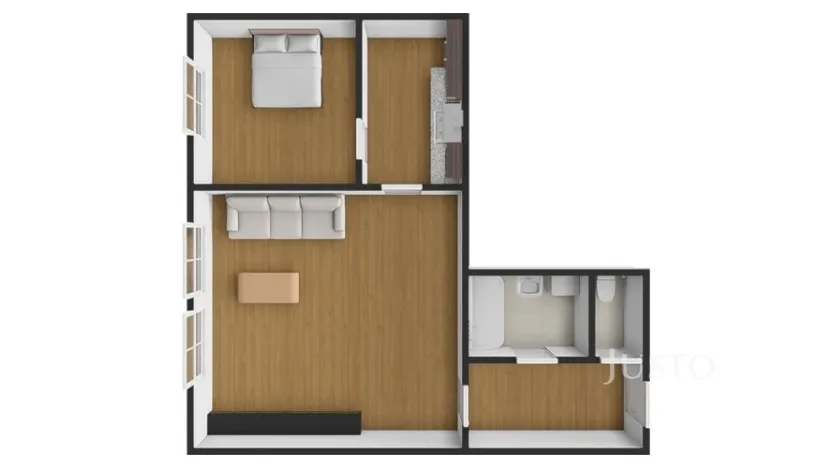 Pronájem bytu 2+kk, Praha, Americká, 46 m2