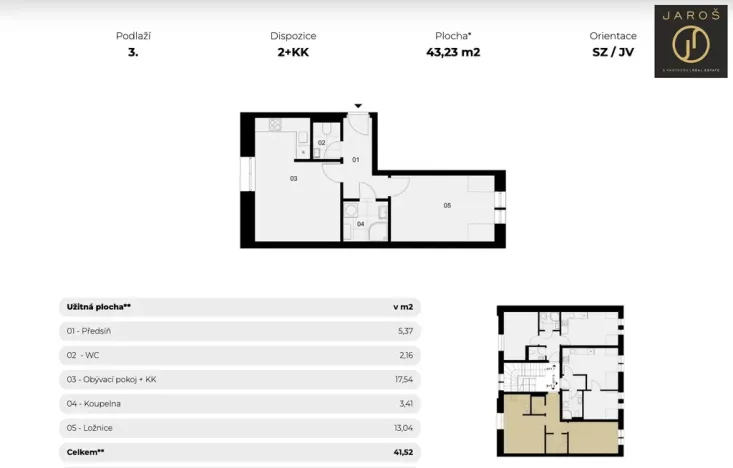 Prodej bytu 2+kk, Jáchymov, náměstí Republiky, 43 m2