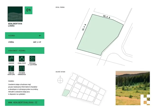 Prodej pozemku pro bydlení, Horní Planá, 837 m2