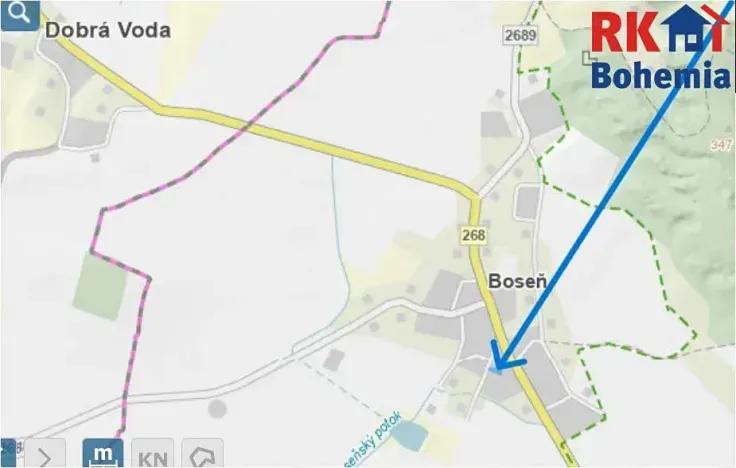 Prodej pozemku pro bydlení, Boseň, 472 m2