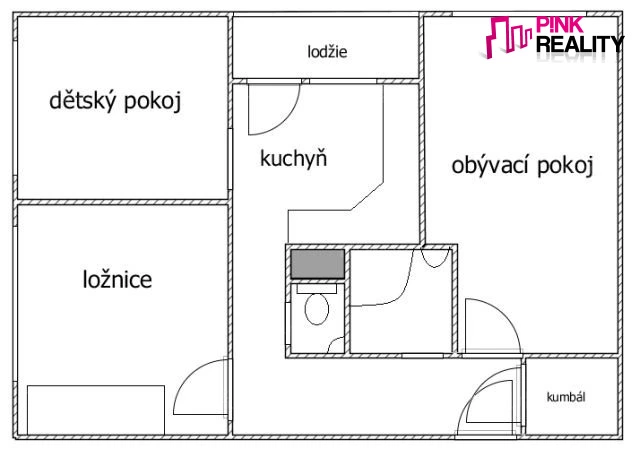 Pronájem bytu 3+1, Hradec Králové, Na Kotli, 55 m2