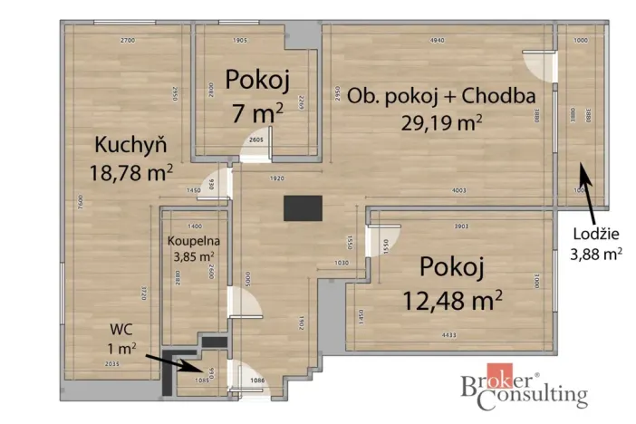 Pronájem bytu 3+1, Plzeň - Severní Předměstí, Pod Záhorskem, 78 m2