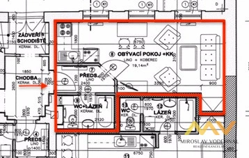 Pronájem bytu 1+kk, Hradec Králové - Nový Hradec Králové, Hlavní, 25 m2