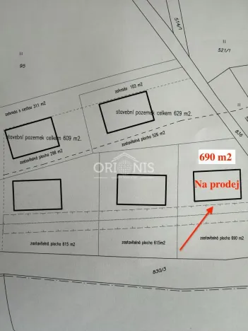 Prodej pozemku pro bydlení, Boleboř - Orasín, 690 m2