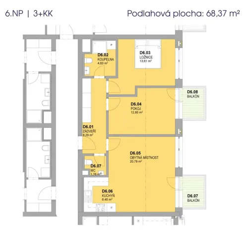 Pronájem bytu 3+kk, Brno - Trnitá, Opuštěná, 70 m2