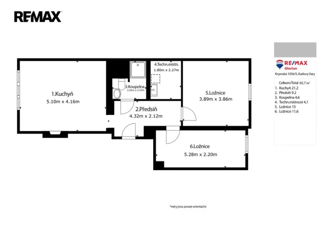 Prodej bytu 3+kk, Karlovy Vary, nábřeží Jana Palacha, 65 m2
