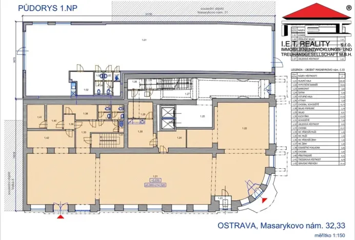 Pronájem obchodního prostoru, Ostrava, Masarykovo náměstí, 331 m2