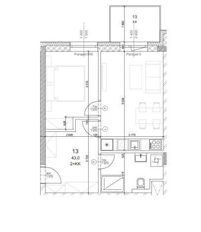 Prodej bytu 2+kk, Plzeň, Františka Kováříka, 43 m2