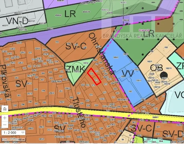 Prodej pozemku pro bydlení, Praha - Horní Počernice, Vidonická, 525 m2