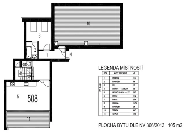 Prodej bytu 3+kk, Milovice, Zátopkova, 108 m2