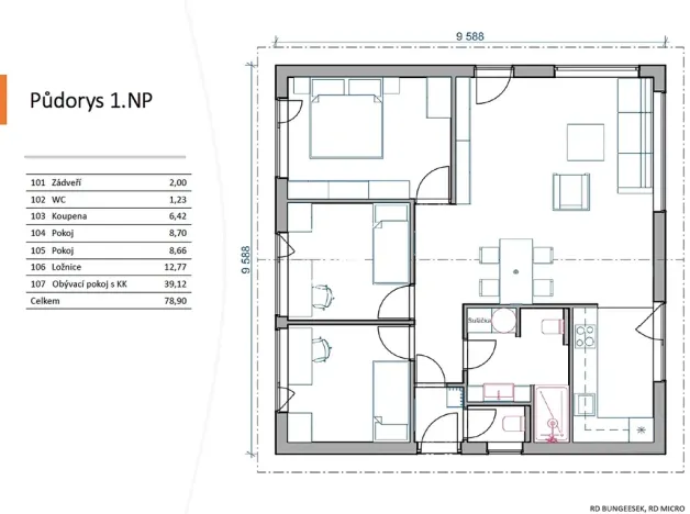 Prodej rodinného domu, Mcely, 78 m2