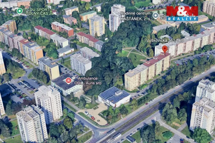 Pronájem bytu 2+kk, Ostrava - Výškovice, Výškovická, 39 m2