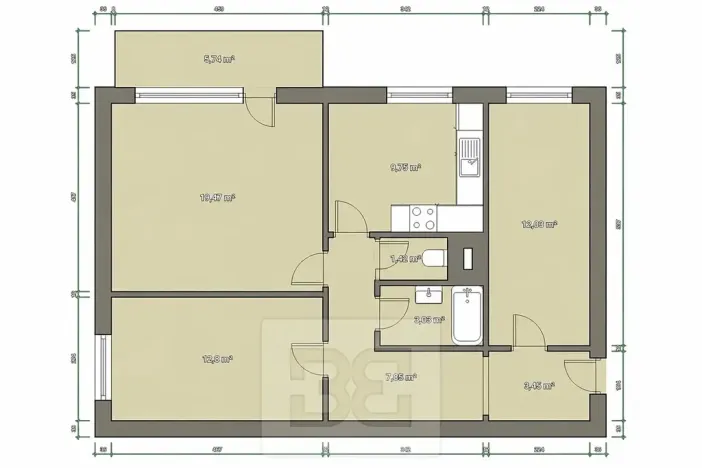 Pronájem bytu 3+1, Brno, Bzenecká, 70 m2