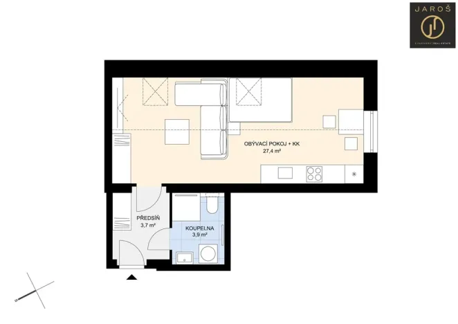 Prodej bytu 1+kk, Kladno, Dvorská, 35 m2