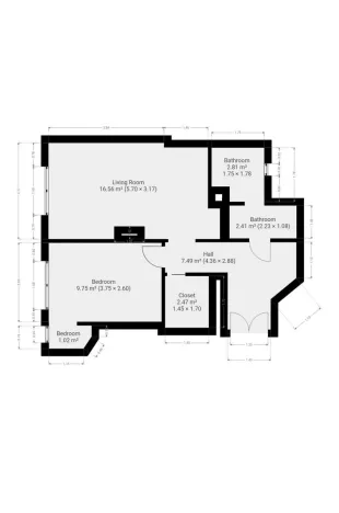 Pronájem bytu 2+kk, Praha - Nusle, Čiklova, 47 m2