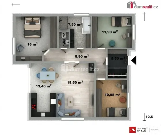Prodej rodinného domu, Zádveřice-Raková - Zádveřice, 115 m2