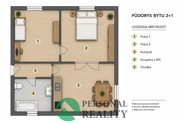 Prodej bytu 2+1, Horní Slavkov, Poštovní, 49 m2