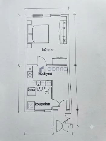 Pronájem bytu 1+1, Praha, Lublaňská, 42 m2