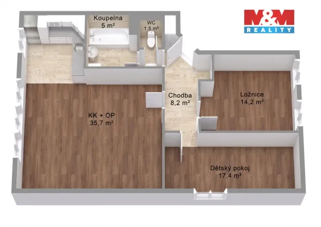 Pronájem bytu 3+kk, Karlovy Vary - Stará Role, Okružní, 83 m2