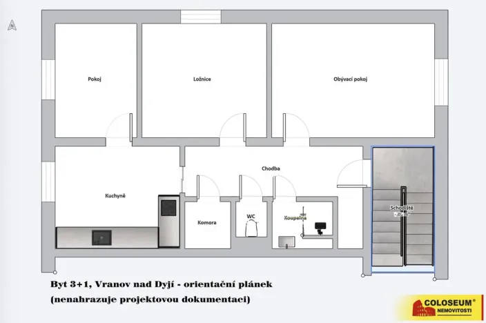 Prodej bytu 3+1, Vranov nad Dyjí, 65 m2