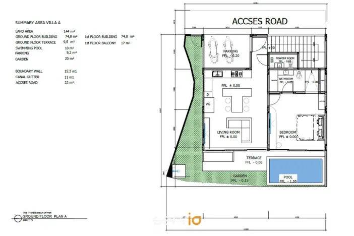 Prodej vily, Badung Regency,Indonésie, 75 m2