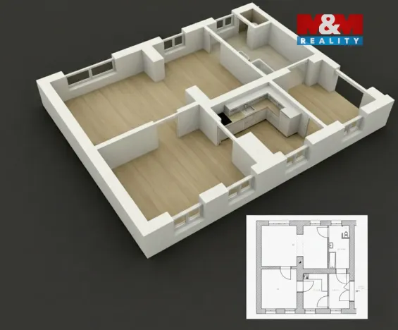 Prodej bytu 2+1, Hejnice, 72 m2