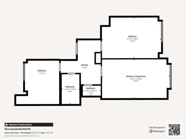 Pronájem bytu 3+kk, Praha - Vysočany, Novovysočanská, 73 m2